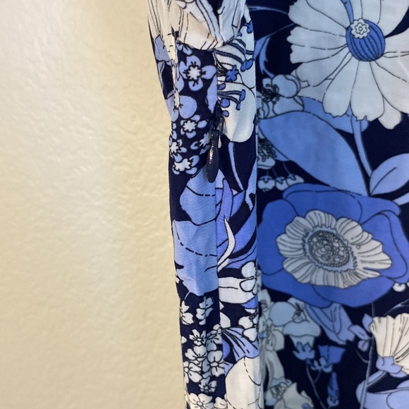 & Other Stories Floral Printed Tie Waist Collared Mini Dress Size 6 - Picture 5 of 11